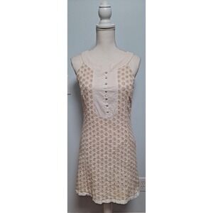 LILLY PULITZER Dress 6 Daisy Floral Eyelet Shift Mini Sleeveless Off White